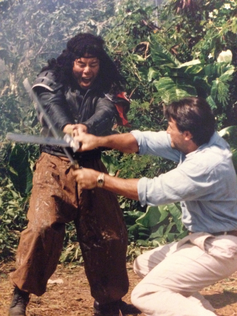 Two men fighting